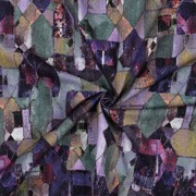 CANVAS DIGITAL GEOMETRIC AUBERGINE (thumbnail) #2