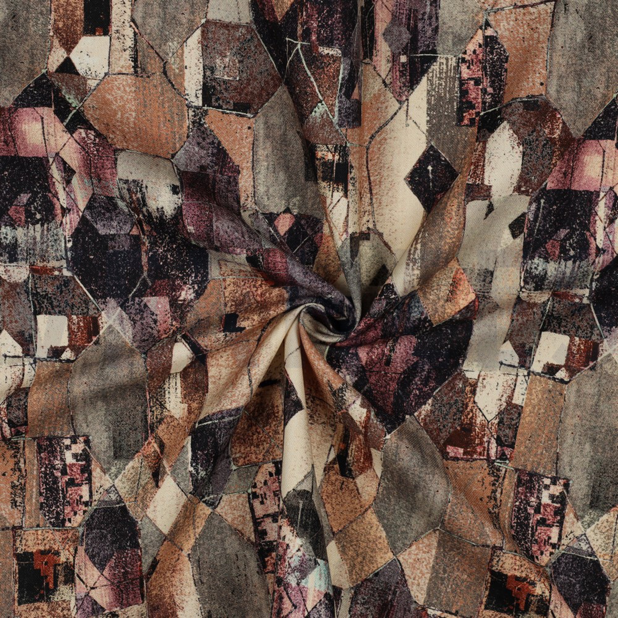 CANVAS DIGITAAL GEOMETRISCH BRUIN (high resolution) #2