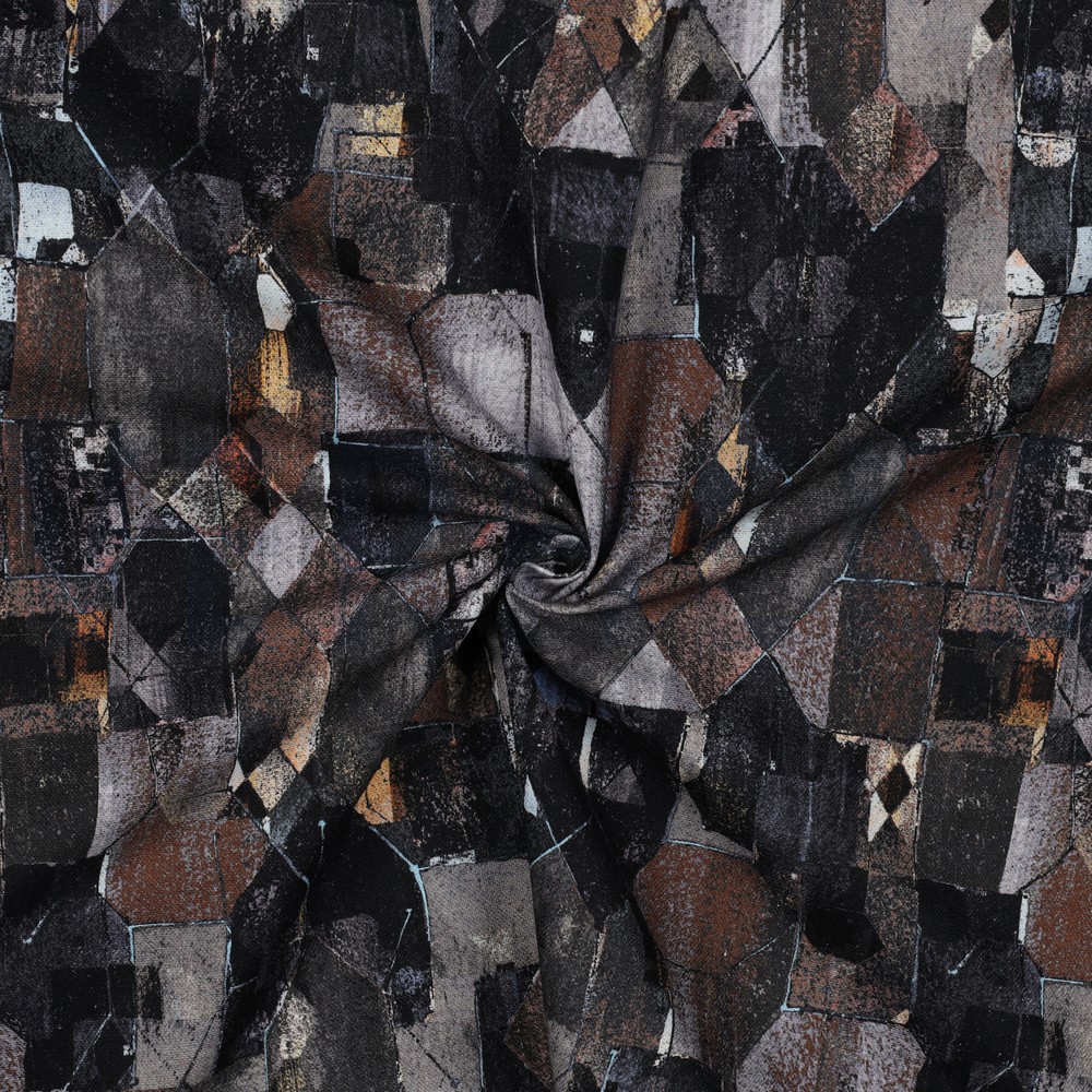 CANVAS DIGITAL GEOMETRIC NAVY #7