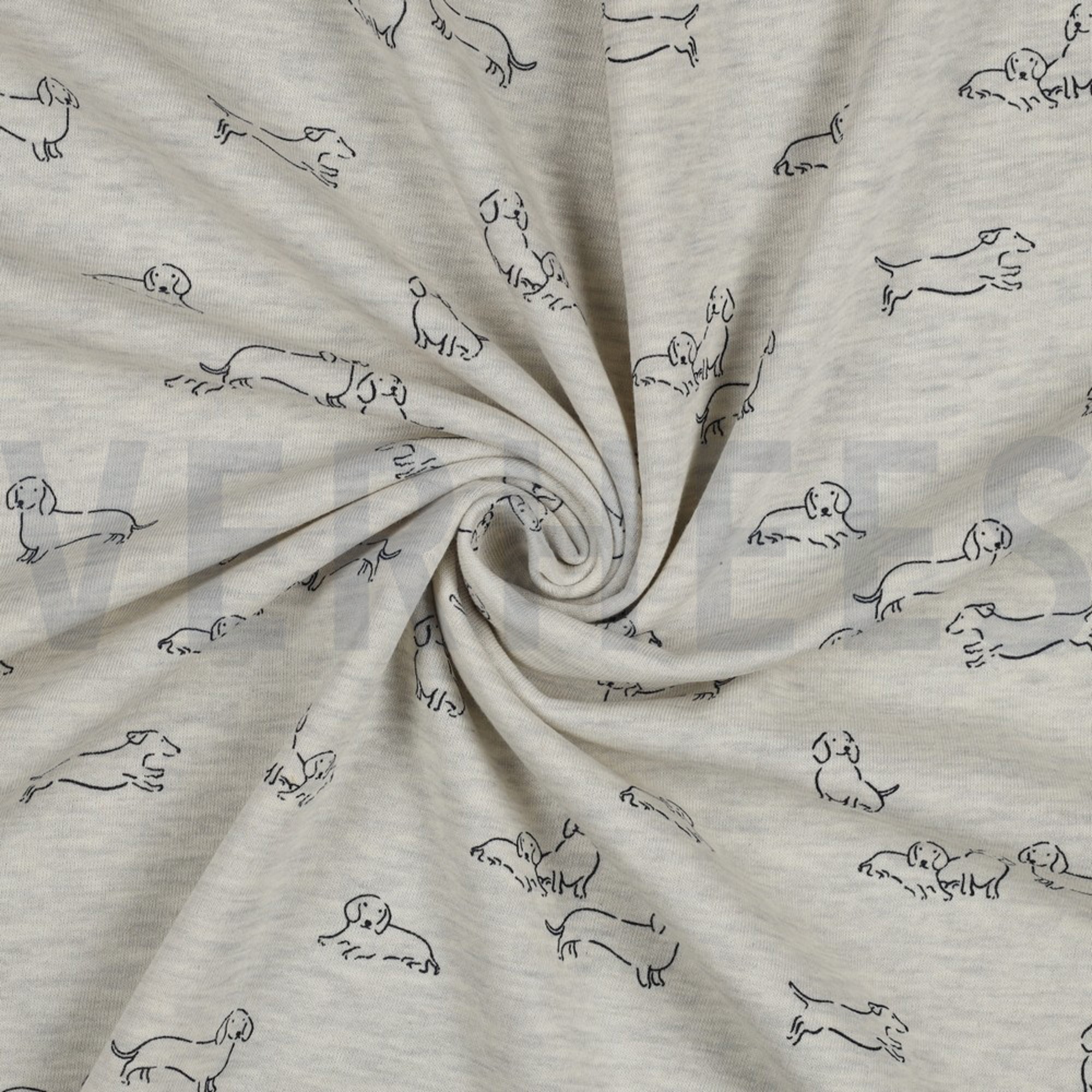 SWEAT MELANGE CHIENS ÉCRU MÉLANGÉ (high resolution) #2