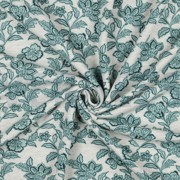 SWEAT MELANGE FLOWERS ECRU MELANGE-GREEN (thumbnail) #2