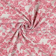 SWEAT MELANGE BLUMEN ECRU MELIERT / ROSA (thumbnail) #2