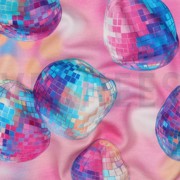 FRENCH TERRY DIGITAL DISCOBALLS LIGHT PINK (thumbnail) #2