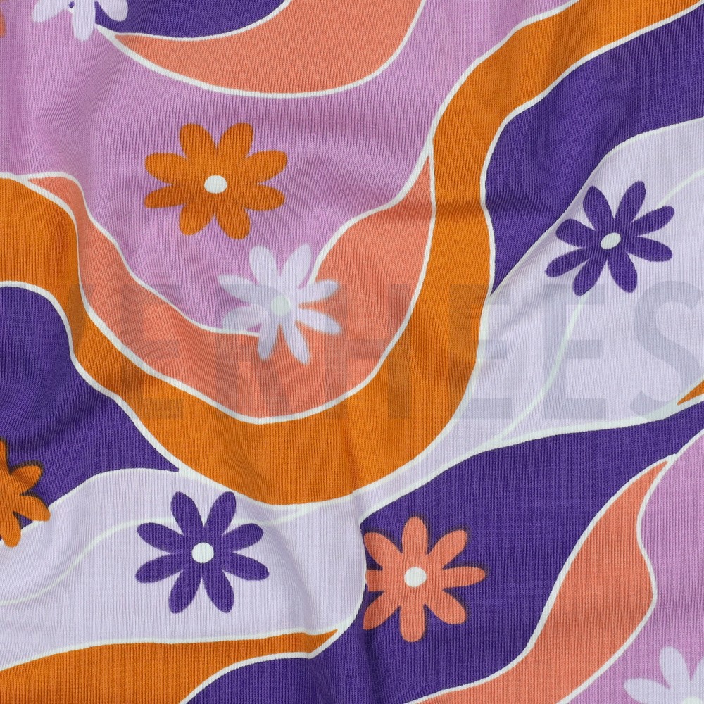JERSEY BLUMEN LAVENDEL #7