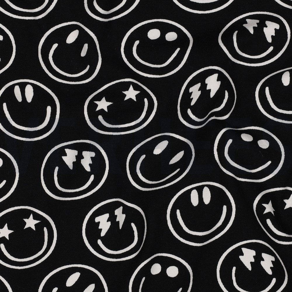 JERSEY HAPPY FACES BLACK #7
