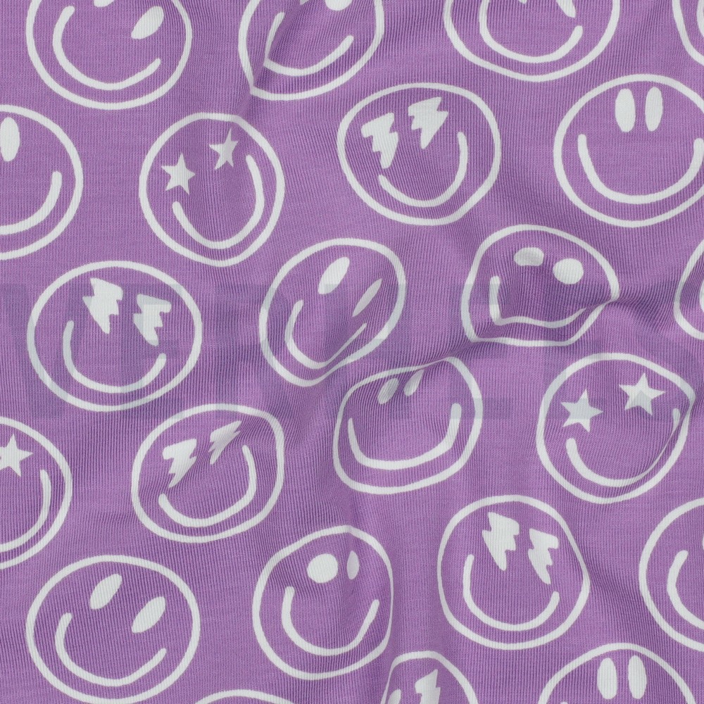 JERSEY HAPPY FACES LAVENDER #7