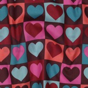 FINE POPLIN HEARTS BURGUNDY (thumbnail) #2