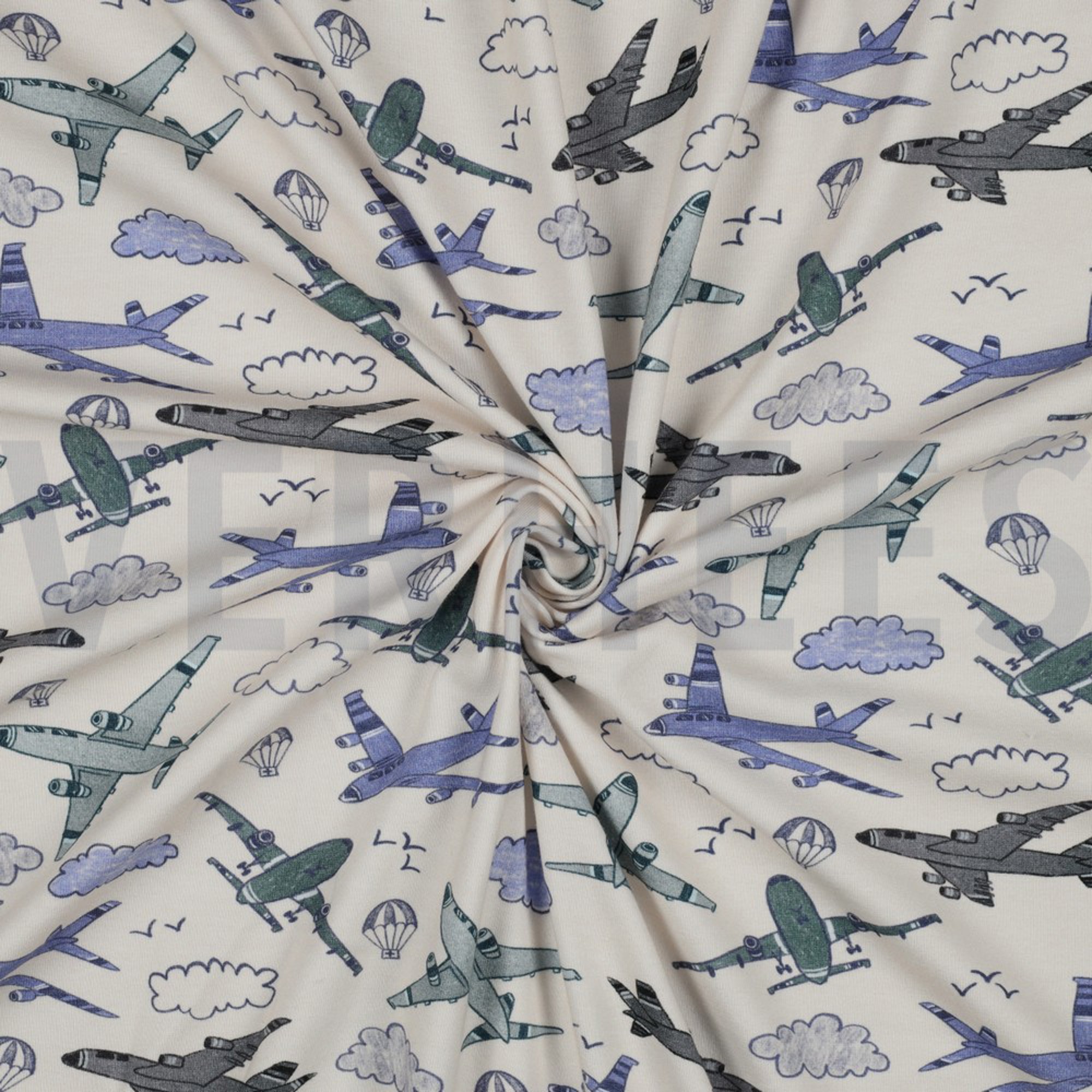 JERSEY DIGITAL FLUGZEUGE ECRU (high resolution) #2