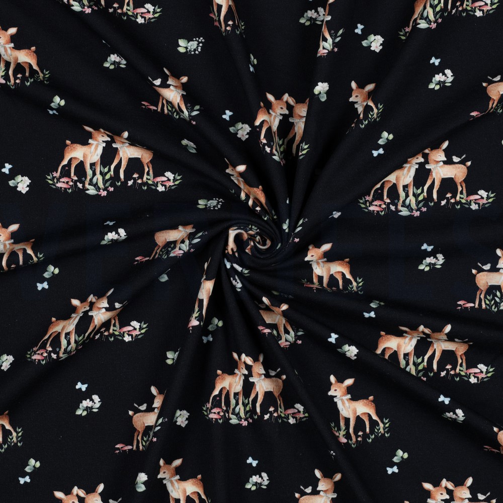 JERSEY GOTS DIGITAL CERFS BLEU MARINE #7
