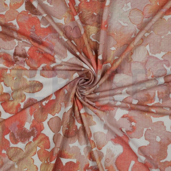 RIB JERSEY DIGITAAL BLOEMEN PERZIK #7