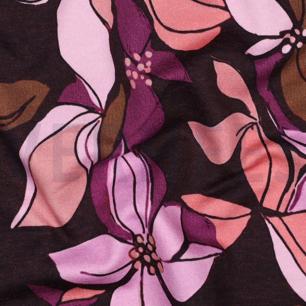 SWEAT DIGITAAL BLOEMEN BORDEAUXROOD #7