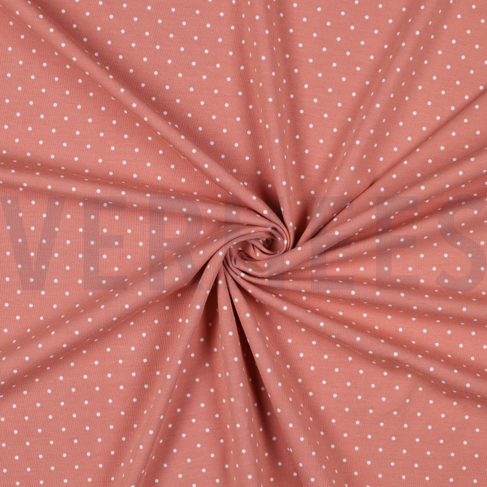 JERSEY DOTS DARK SALMON #7