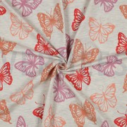 JERSEY MELANGE GLITTER BUTTERFLIES ECRU MELANGE (thumbnail) #2