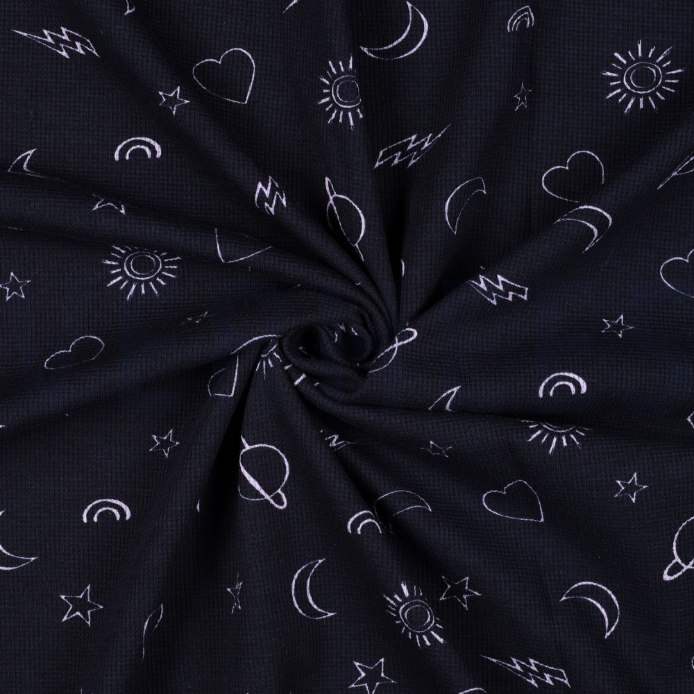 JERSEY GAUFRÉ GIRLY ICONS BLEU MARINE #7
