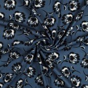 VISCOSE ROSELLA STRETCH BLOEMEN BLAUW (thumbnail) #2