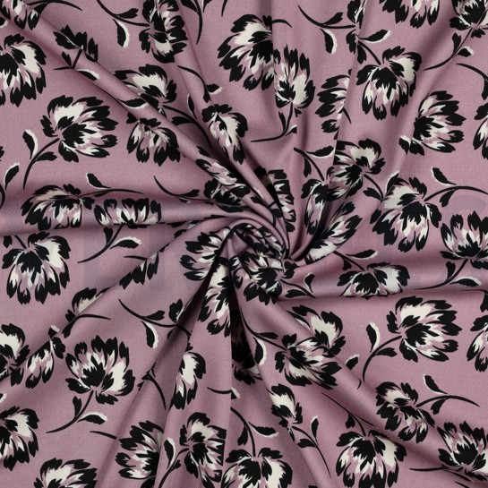 VISCOSE ROSELLA STRETCH BLOEMEN DRUIFPAARS #7