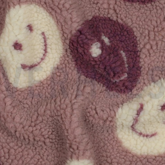 TEDDYSTOFF JACQUARD HAPPY FACES MAUVE #7