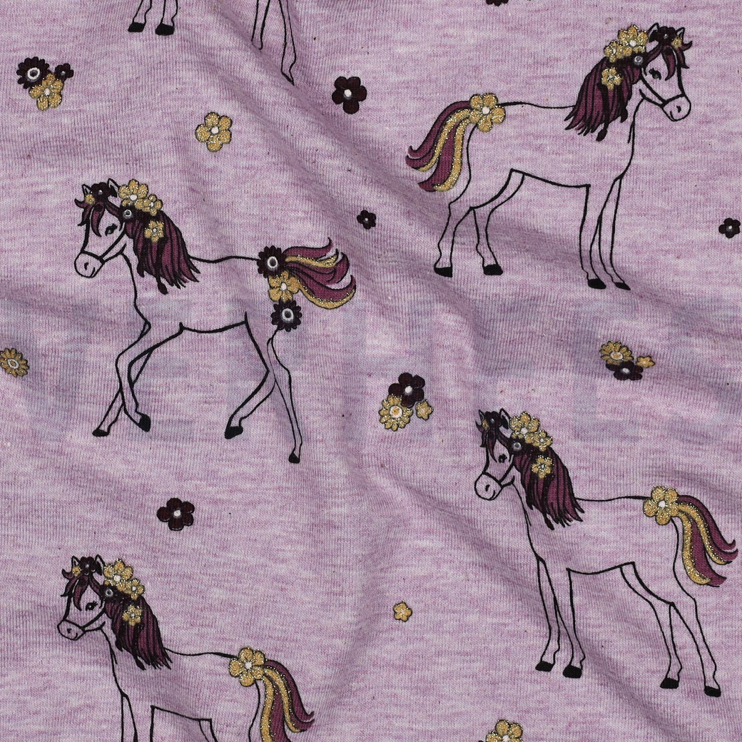 JERSEY MELIERT GLITZER PFERDE LILA/VIOLETT #7