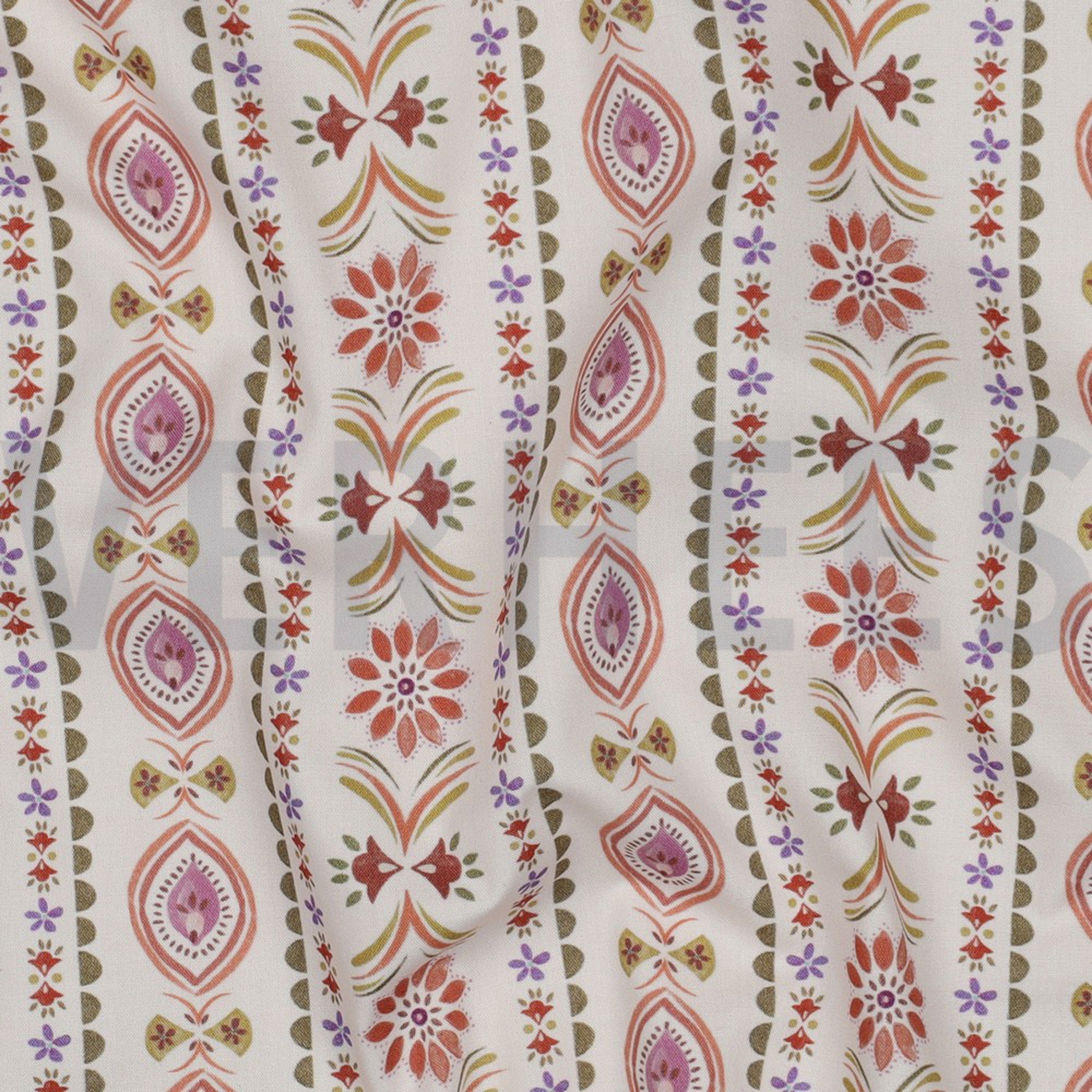 FINE POPLIN DIGITAL FLOWERS OFFWHITE (high resolution) #2