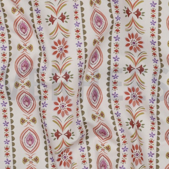 FINE POPLIN DIGITAL FLOWERS OFFWHITE #7