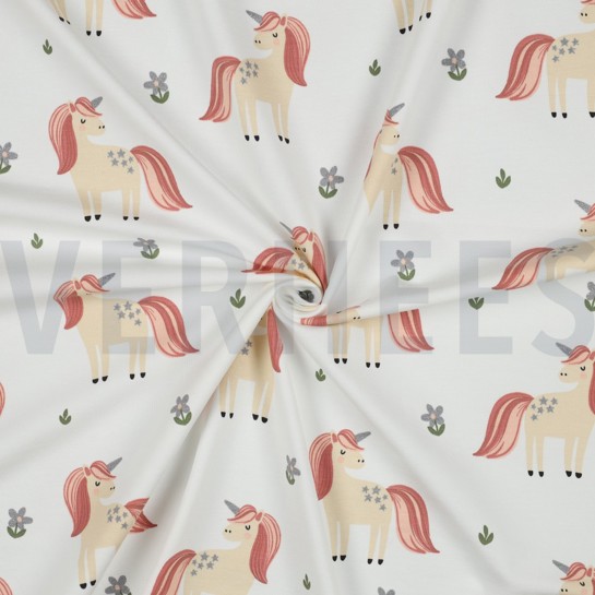 JERSEY GLITTER UNICORNS WHITE #7
