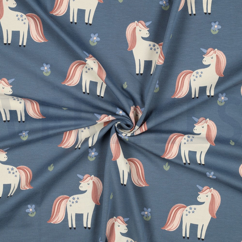 JERSEY PAILLETÉE LICORNES BLEU #7