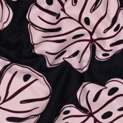 CANVAS MONSTERA LEAVES NAVY (thumbnail) #2