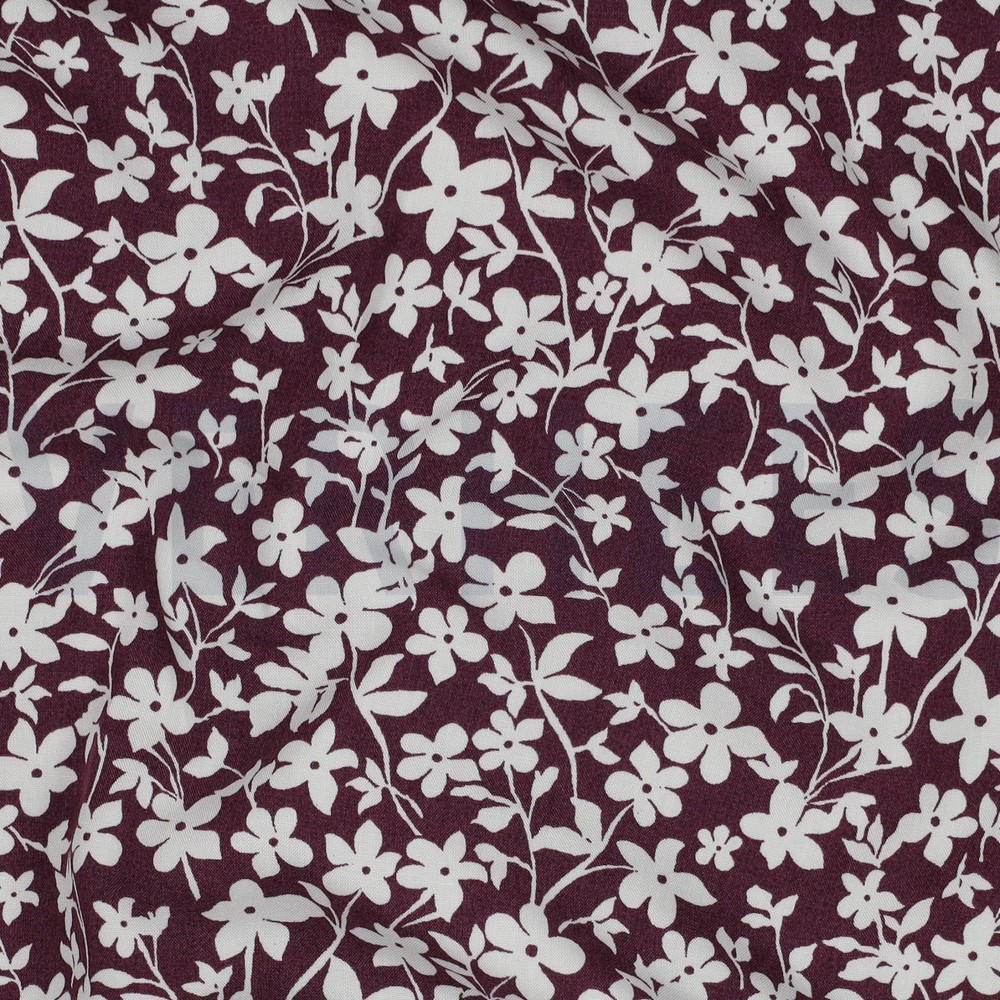 VISCOSE RADIANCE BLOEMEN BORDEAUXROOD #7