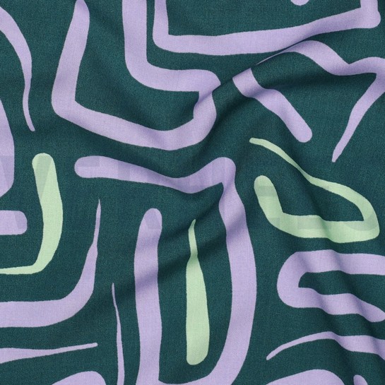 VISCOSE RADIANCE ABSTRAIT VERT FONCÉ #7