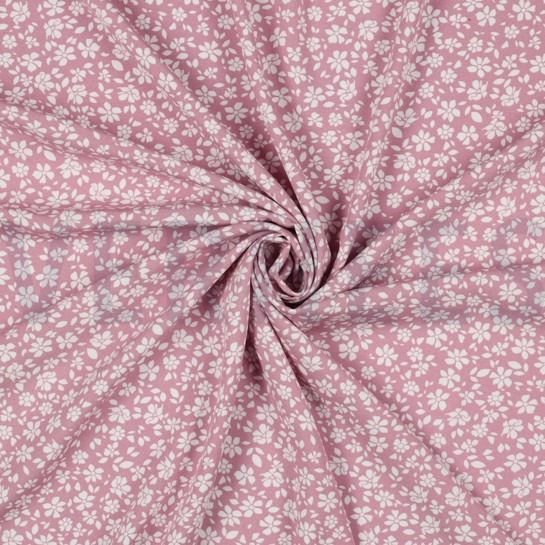 VISCOSE POPLIN STRETCH KLEINE BLOEMEN KERSENBLOESEM #7