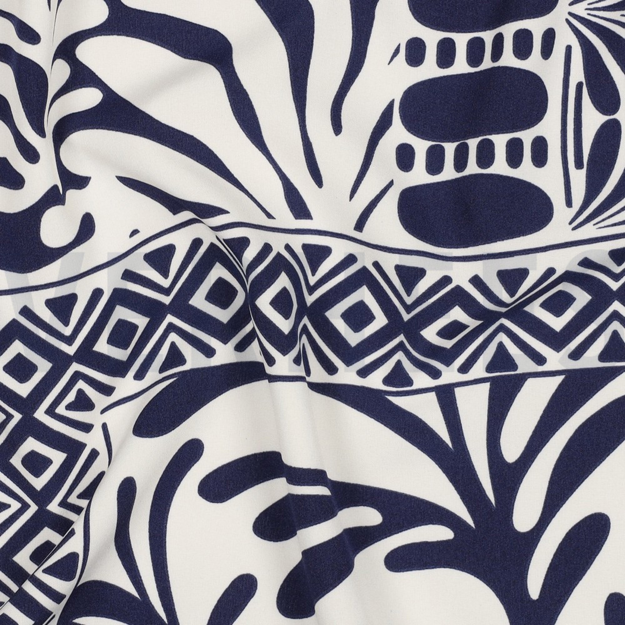 MAGNOLIA STRETCH PATCHWORK BLEU MARINE (high resolution) #2