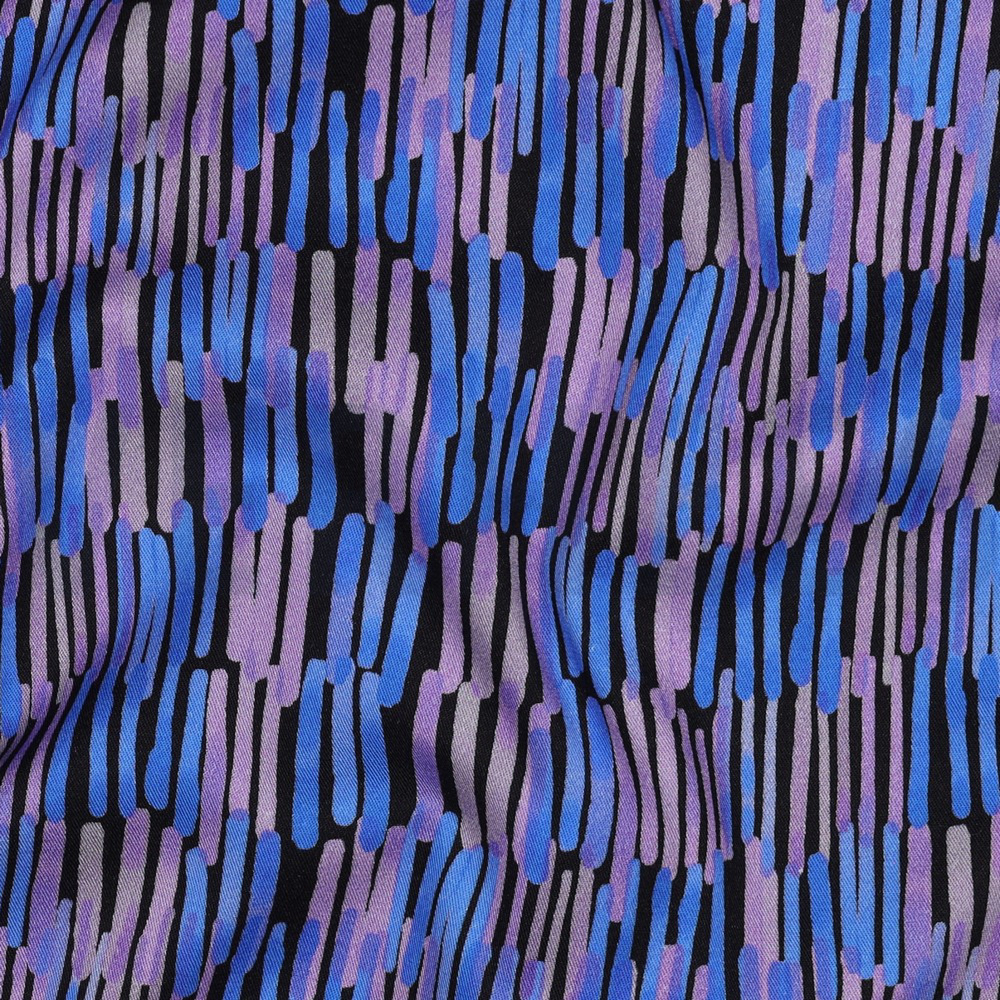 VISKOSE ROSELLA STRETCH DIGITAL STREIFEN SCHWARZ (high resolution) #2