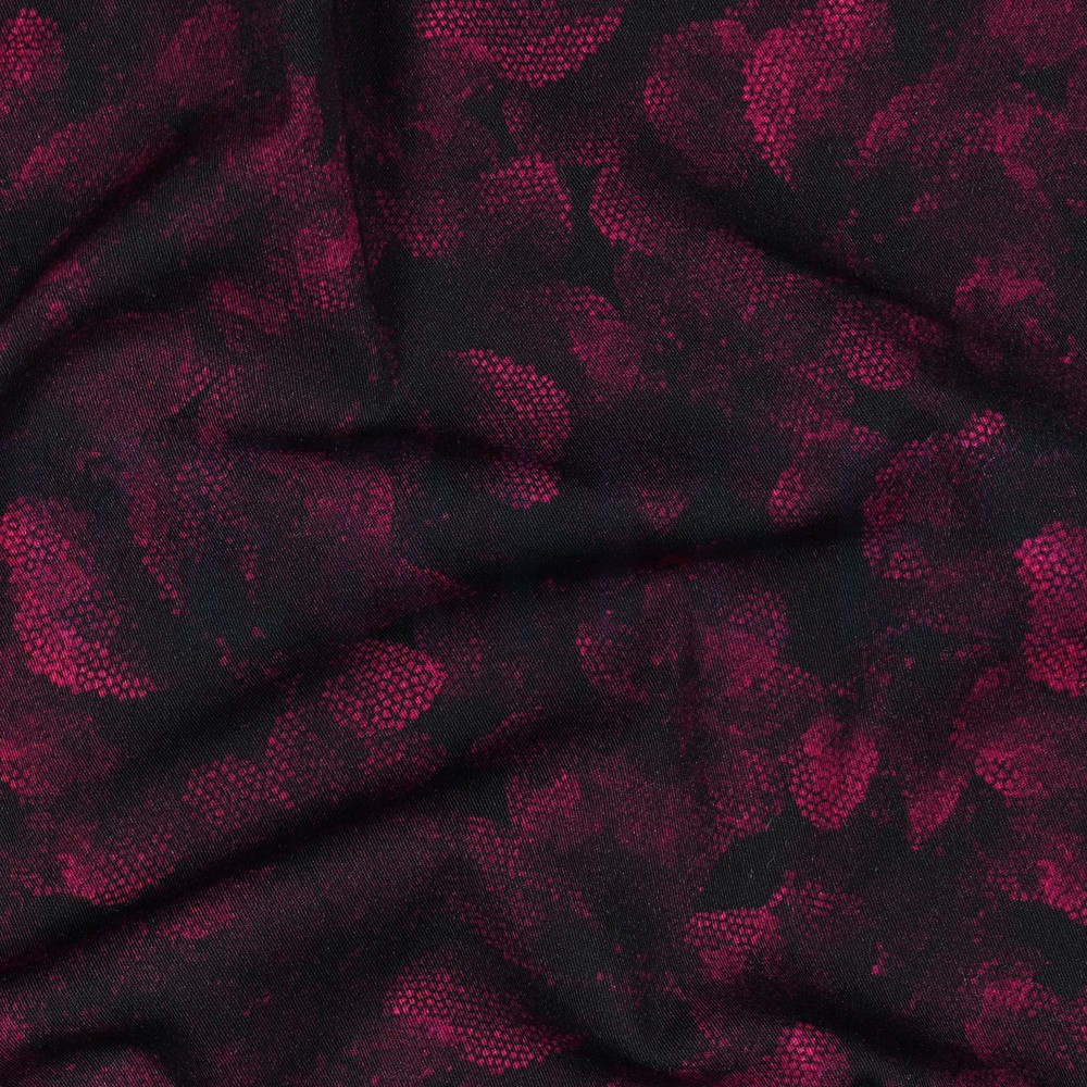 VISCOSE ROSELLA STRETCH DIGITAAL BLOEMEN FUCHSIA #7