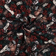 FRENCH TERRY DIGITAL TATTOO BLACK/TAUPE (thumbnail) #2