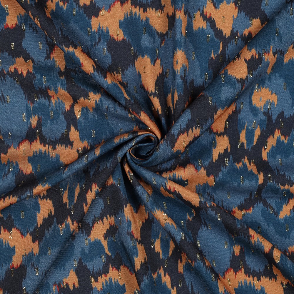 VISCOSE LUREX DIERENHUID MARINEBLAUW #7