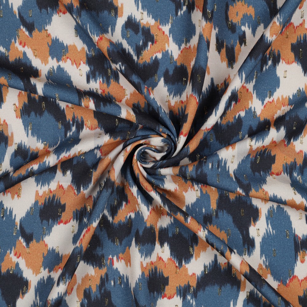 VISCOSE LUREX PEAU D’ANIMAL BLEU MARINE #7