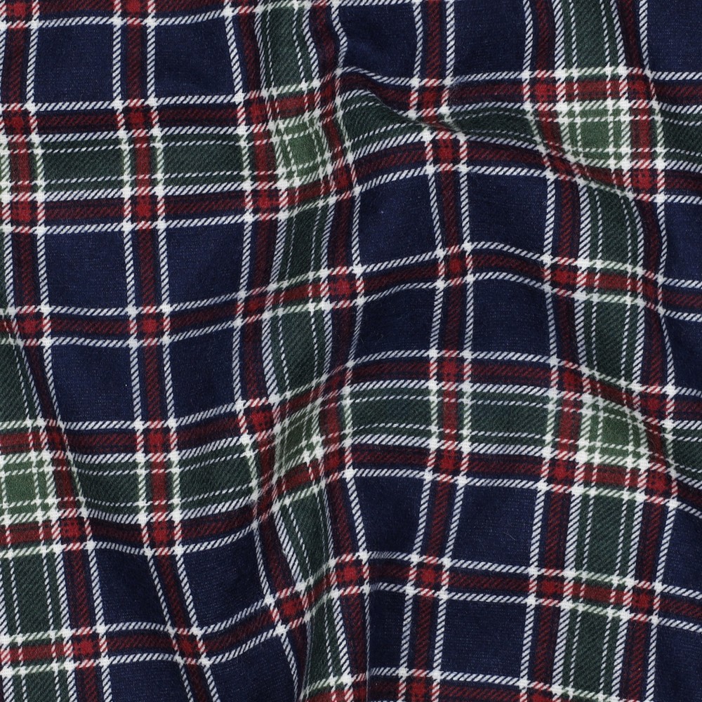FLANELLE CARREAUX BLEU MARINE #7