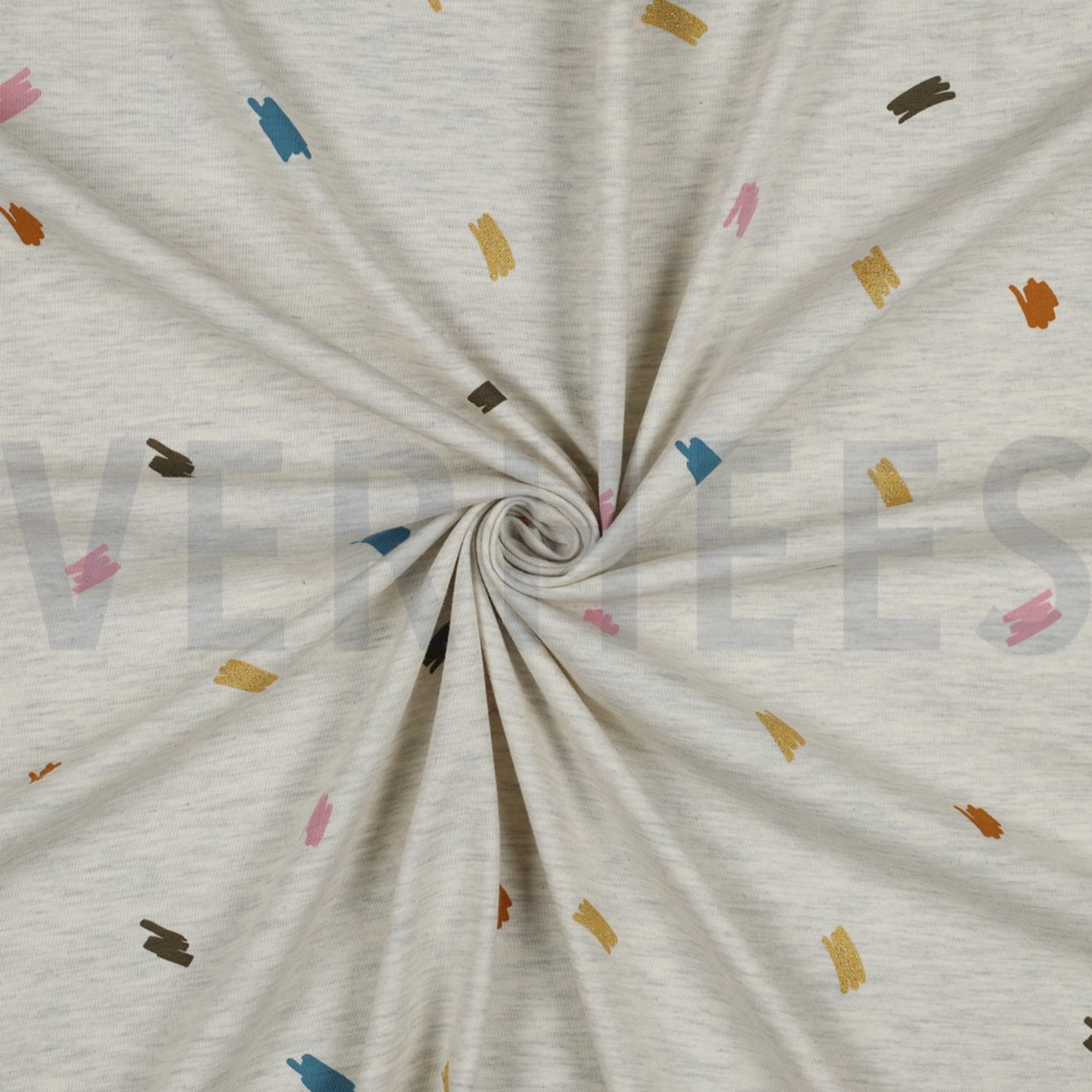 JERSEY MELIERT GLITZER KRIZELEIEN ECRU (high resolution) #2