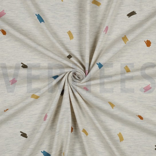 JERSEY MELIERT GLITZER KRIZELEIEN ECRU #7