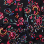 BAUMWOLLE VOILE DIGITAL BLUMEN SCHWARZ (thumbnail) #2