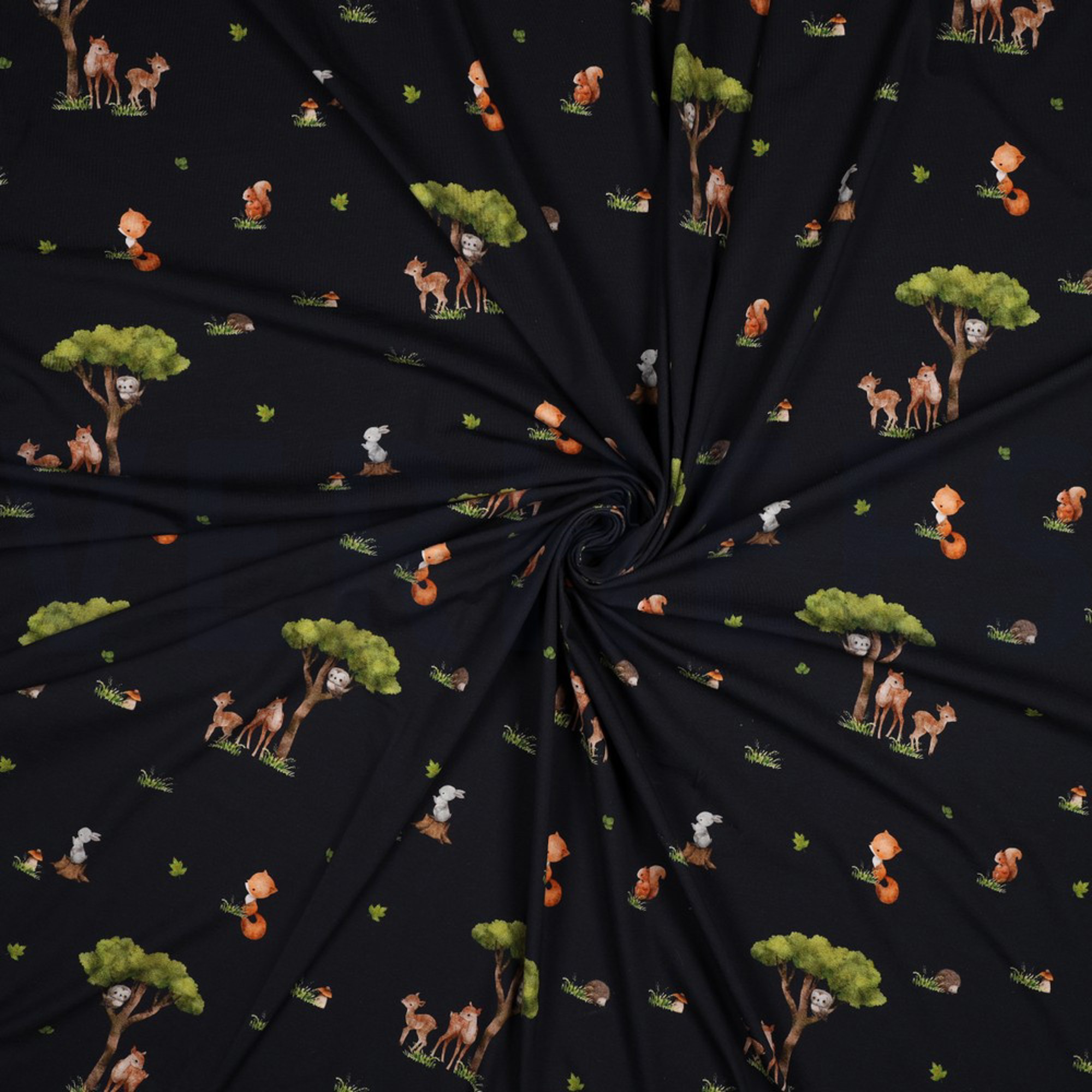 JERSEY DIGITAL FOREST ANIMALS NAVY (high resolution) #2