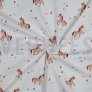 BAUMWOLLE POPELINE EINHÖRNER WEISS (thumbnail) #2