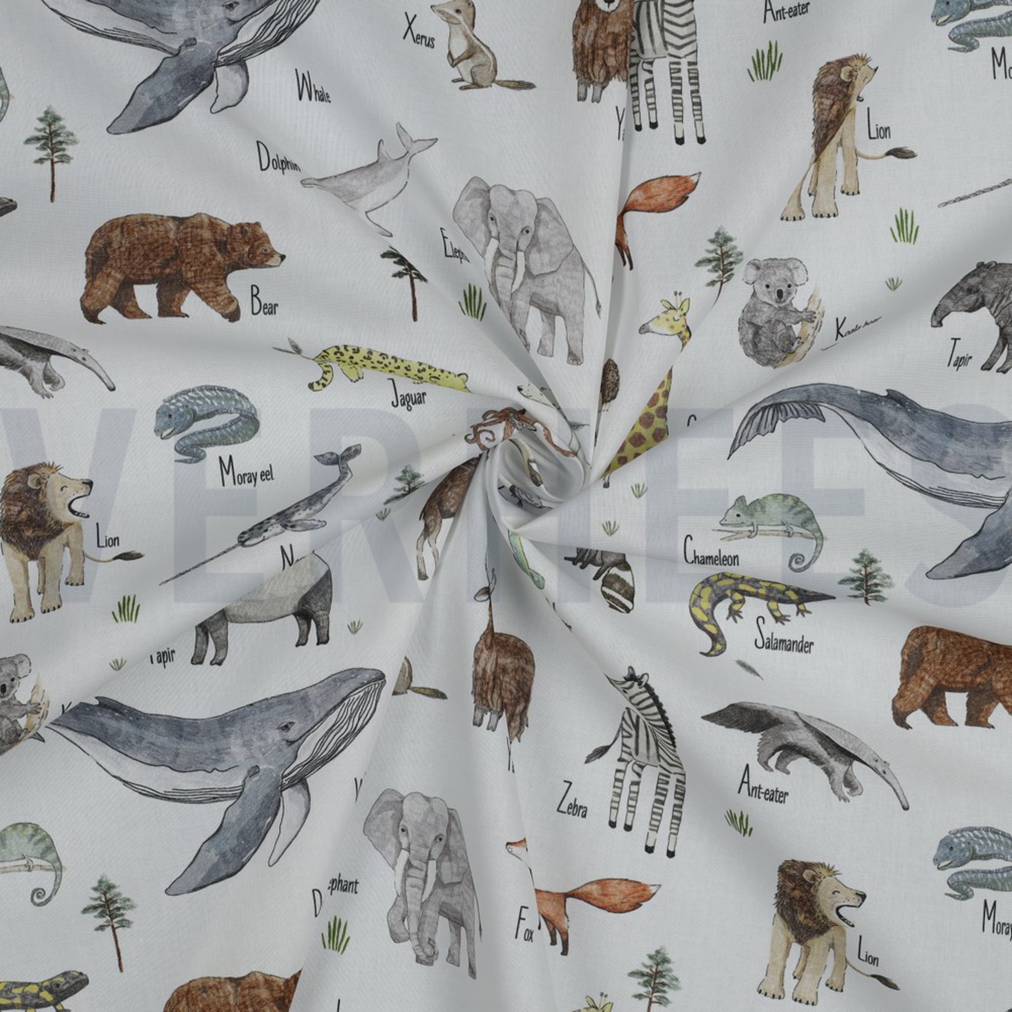 POPLIN DIGITAL ANIMALS WHITE (high resolution) #2