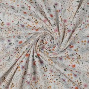 DOUBLE GAUZE DIGITAL SMALL FLOWERS WHITE (thumbnail) #2