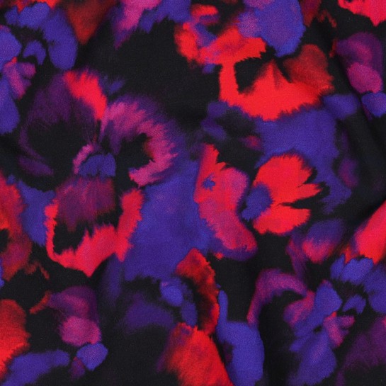 LENZING™ ECOVERO™ DIGITAL FLOWERS PURPLE #7