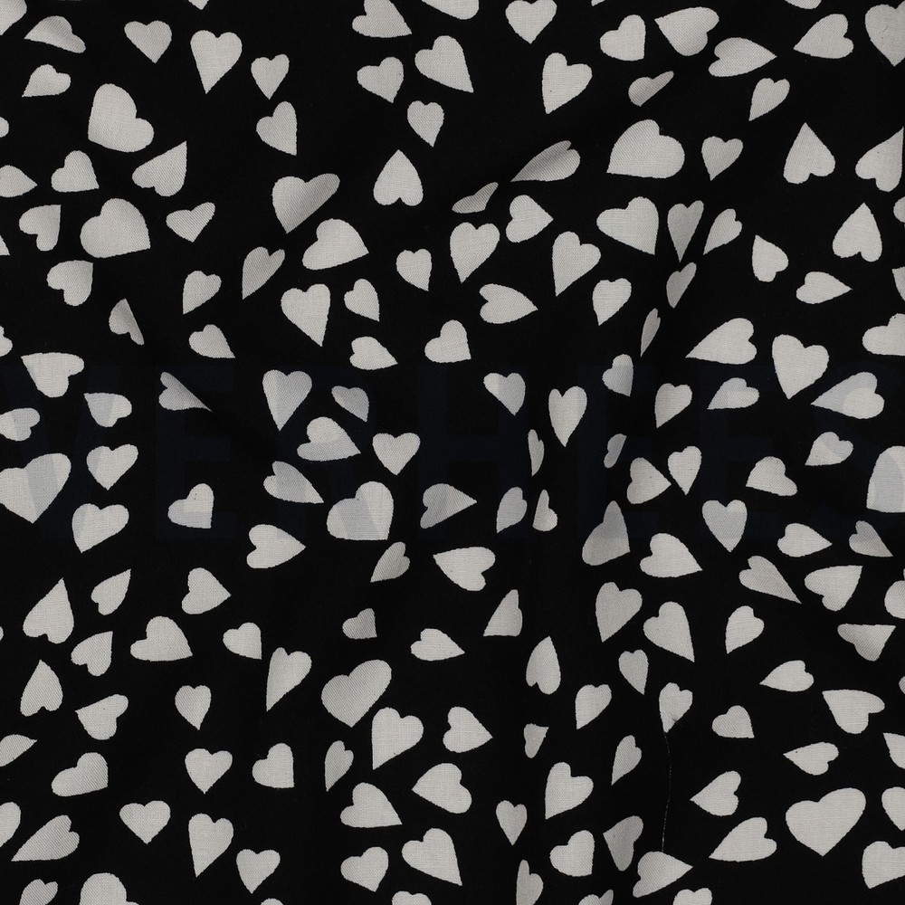 LENZING™ ECOVERO™ HEARTS BLACK #7