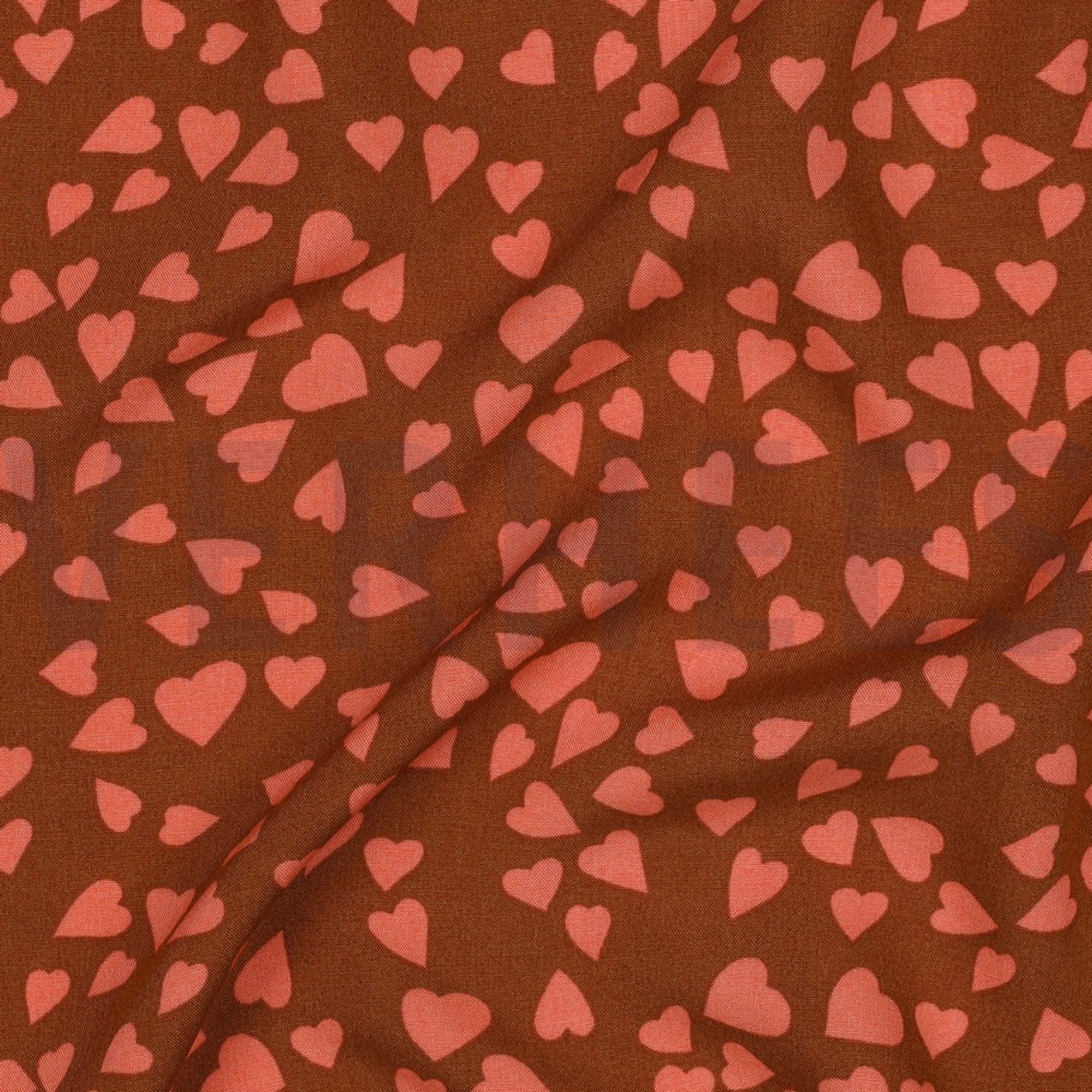 LENZING™ ECOVERO™ HEARTS BROWN (high resolution) #2