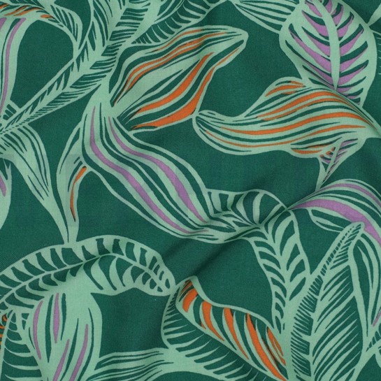 LENZING™ ECOVERO™ LEAVES GREEN #7