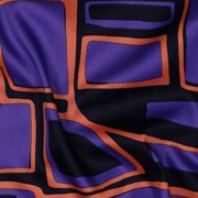 COTTON SATIN GEOMETRIC NAVY (thumbnail) #2