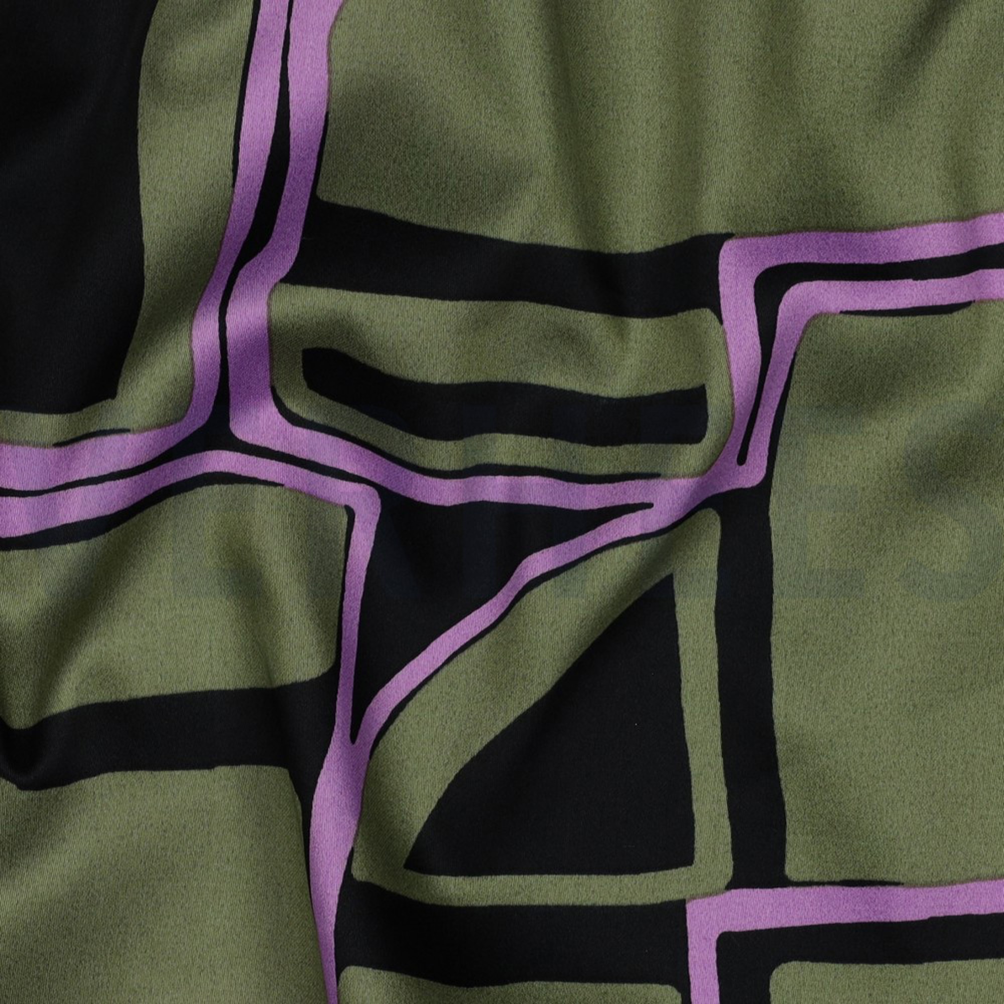 COTON SATIN GEOMETRIQUE NOIR (high resolution) #2